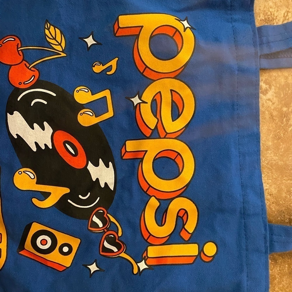 Printed Pepsi blue cotton tote Good Condition - Picture 6 of 8